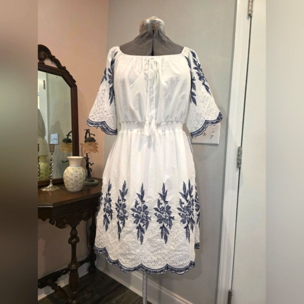 NWT 3X Embroidered Cotton Dress - Picture 8 of 8